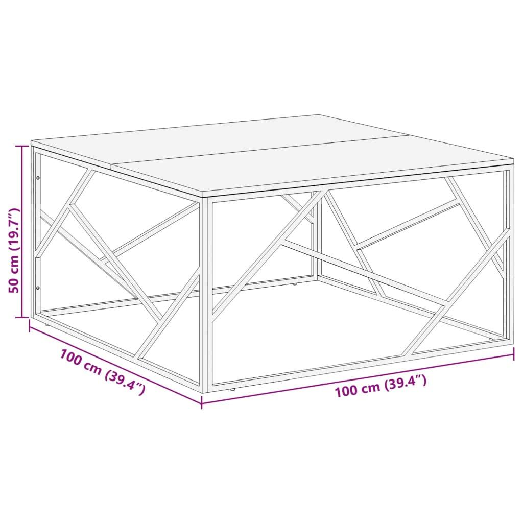 VidaXL Table basse acier inoxydable  