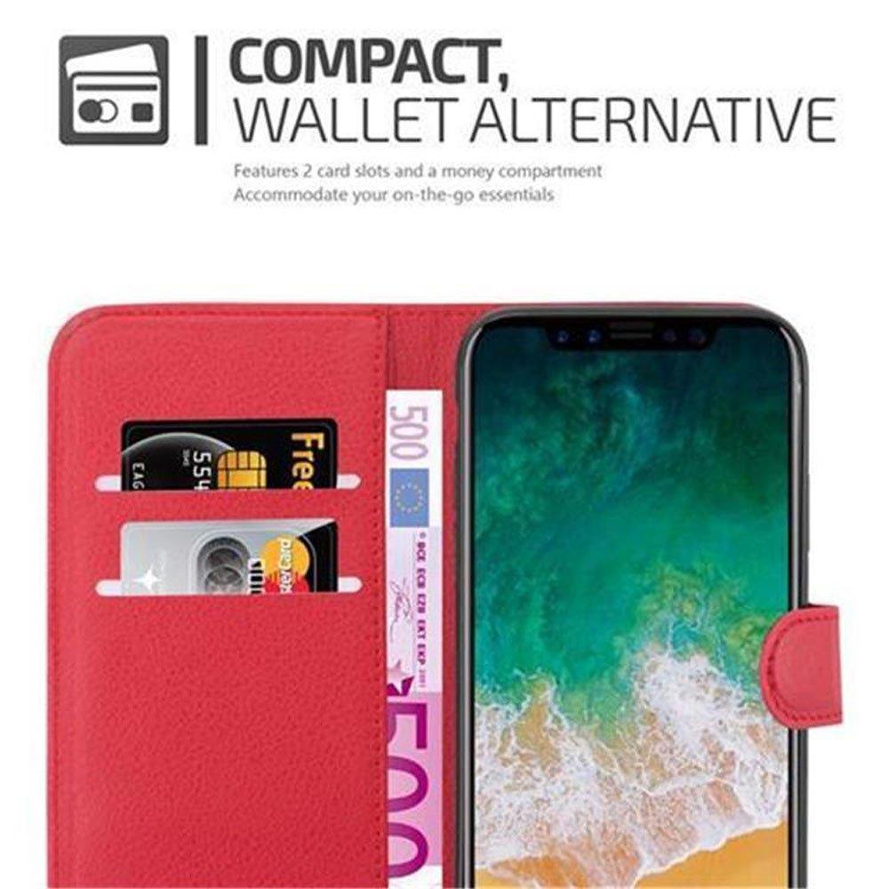 Cadorabo  Housse compatible avec Apple iPhone X / XS - Coque de protection avec fermeture magnétique, fonction de support et compartiment pour carte 