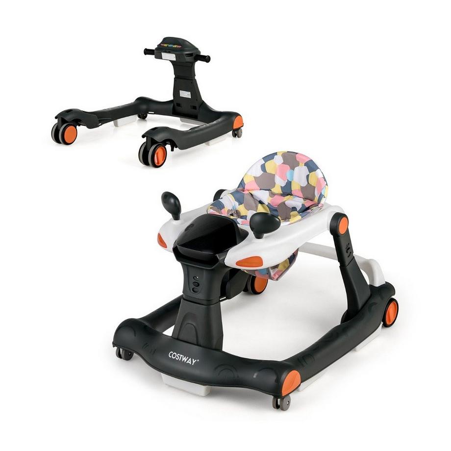 Northix  Trotteur pliable 2 en 1 noir 