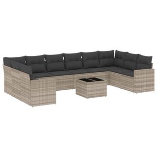 VidaXL set divano da giardino Polirattan  