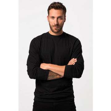 Langarmshirt, Basic, Bauchfit, Rundhals