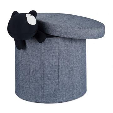 Tabouret avec espace de rangement taille L rond