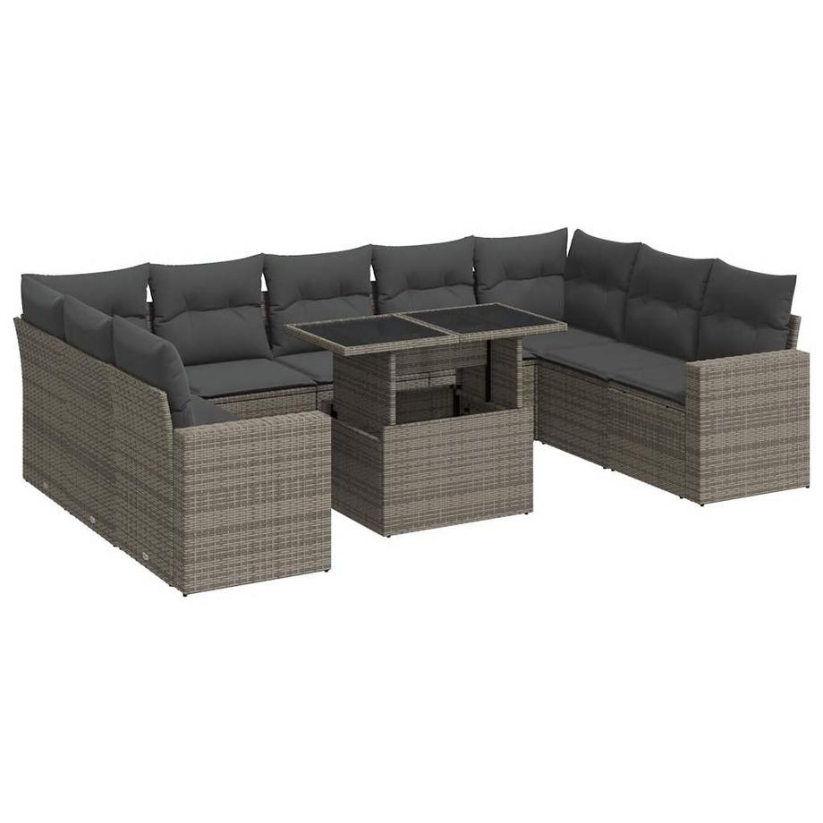 set di divani da giardino Polirattan