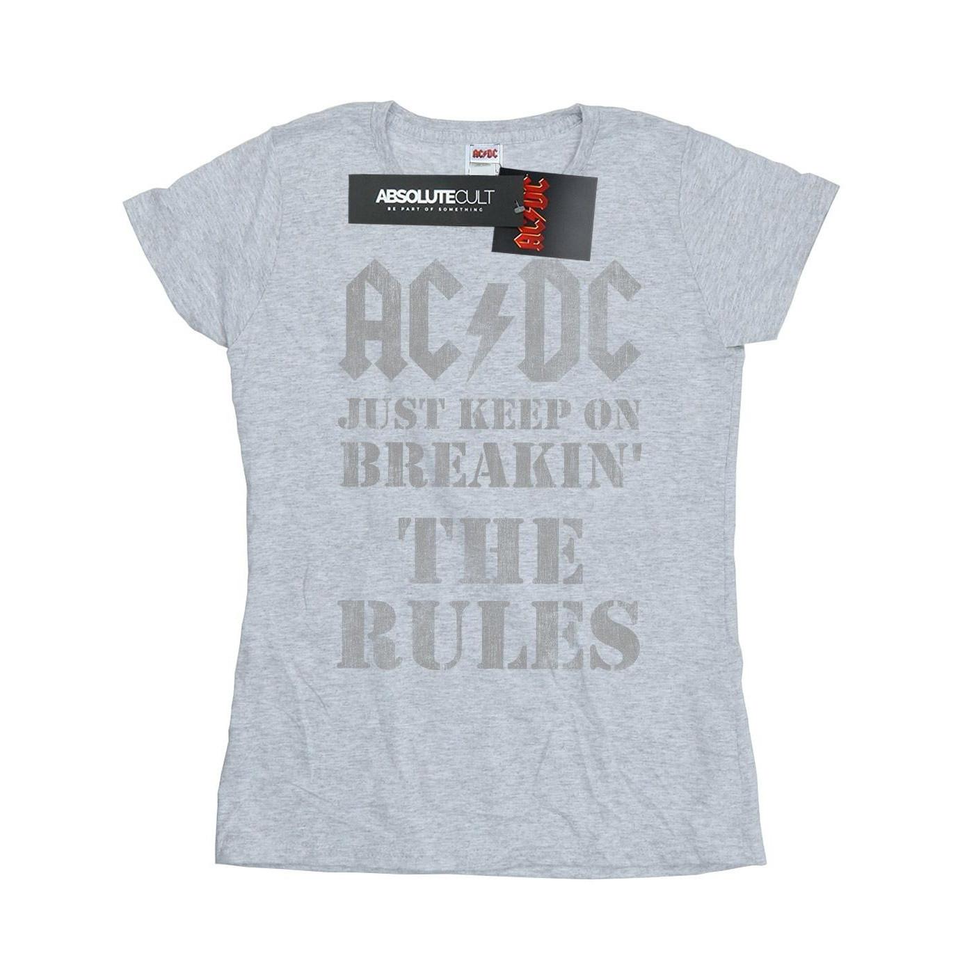Image of Acdc Just Keep On Breaking The Rules Tshirt Damen Grau XXL