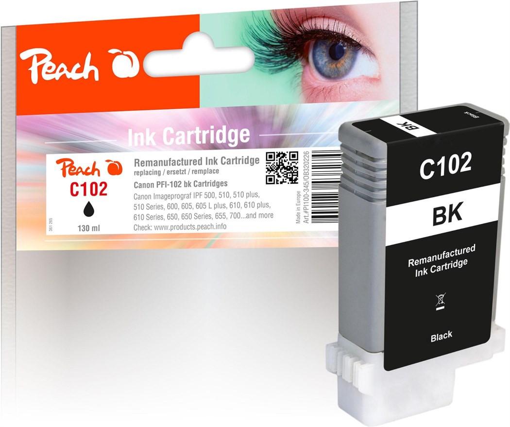 Peach  Tinte Canon PFI-102 black, 130ml 