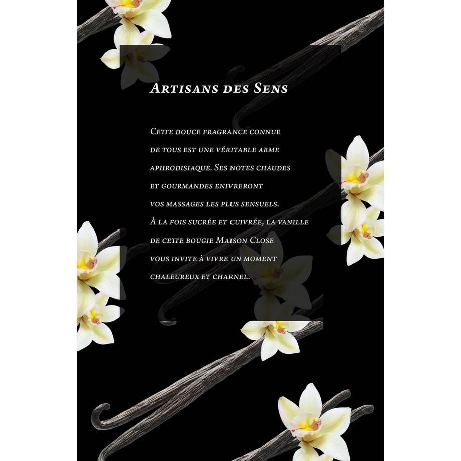 MAISON CLOSE  Bougie de Massage - Artisans des Sens - Vanille 
