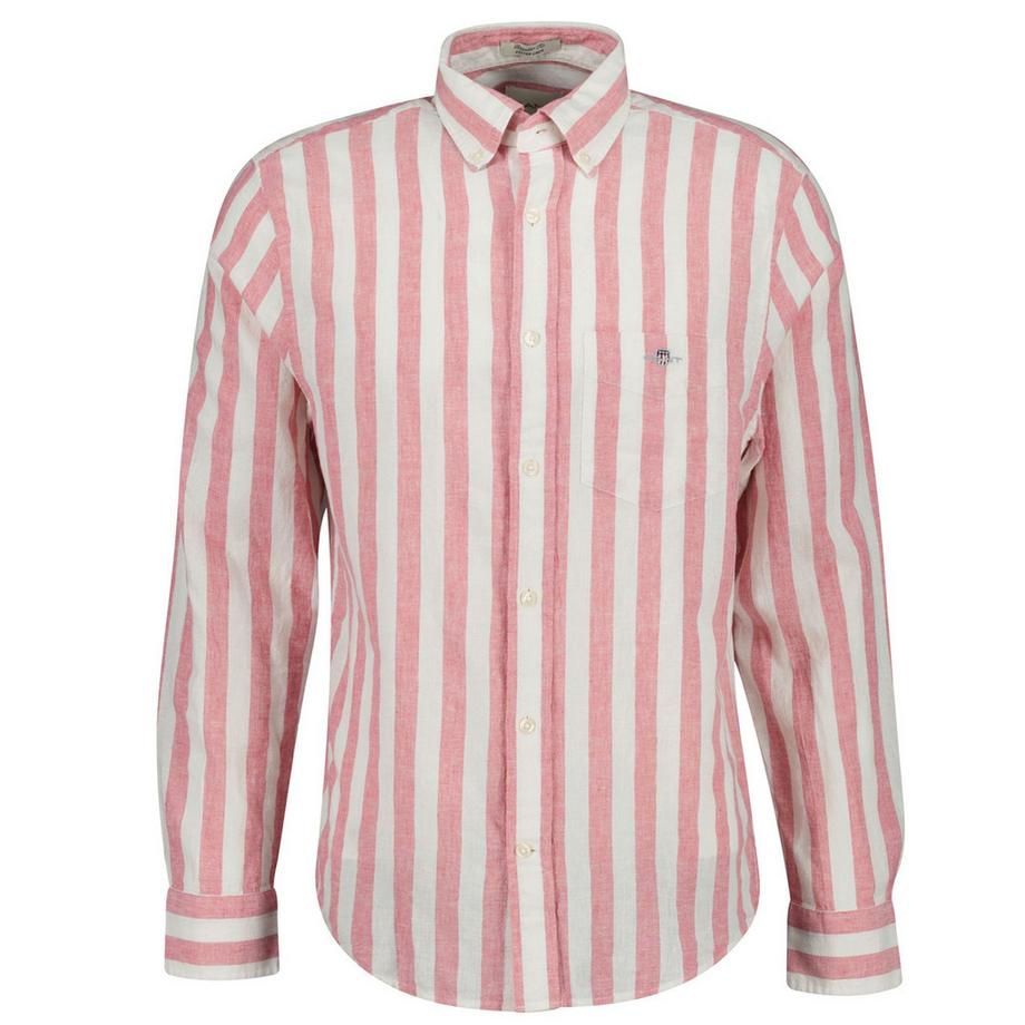Chemisette  Pack de 1 Confortable à porter-REGULAR COTTON LINEN STRIPE SHIRT