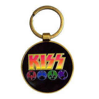 KISS Logo & Icons Zweiseitiger Schlüsselanhänger  
