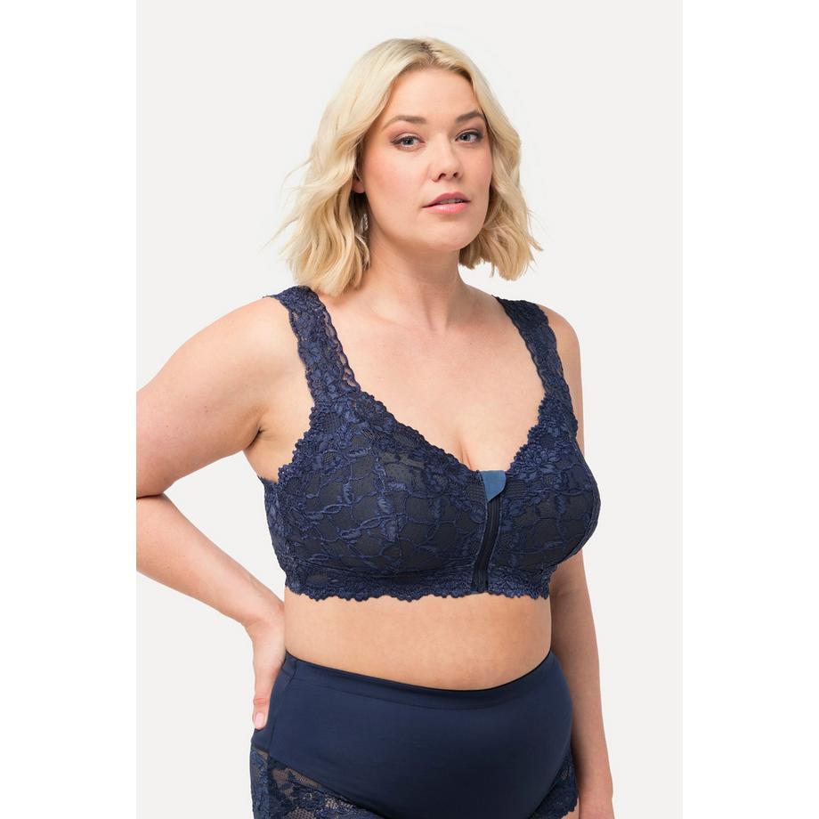 Ulla Popken Bralette Pizzo Cerniera senza Ferretto  