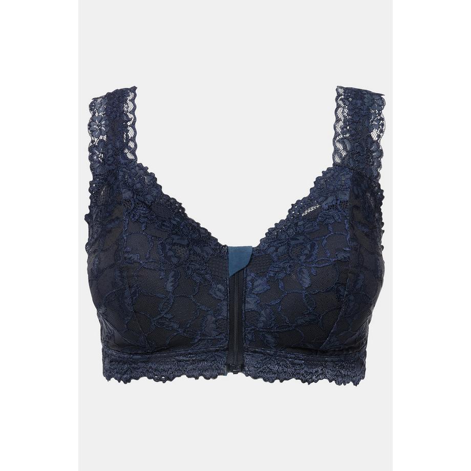 Ulla Popken Bralette Pizzo Cerniera senza Ferretto  