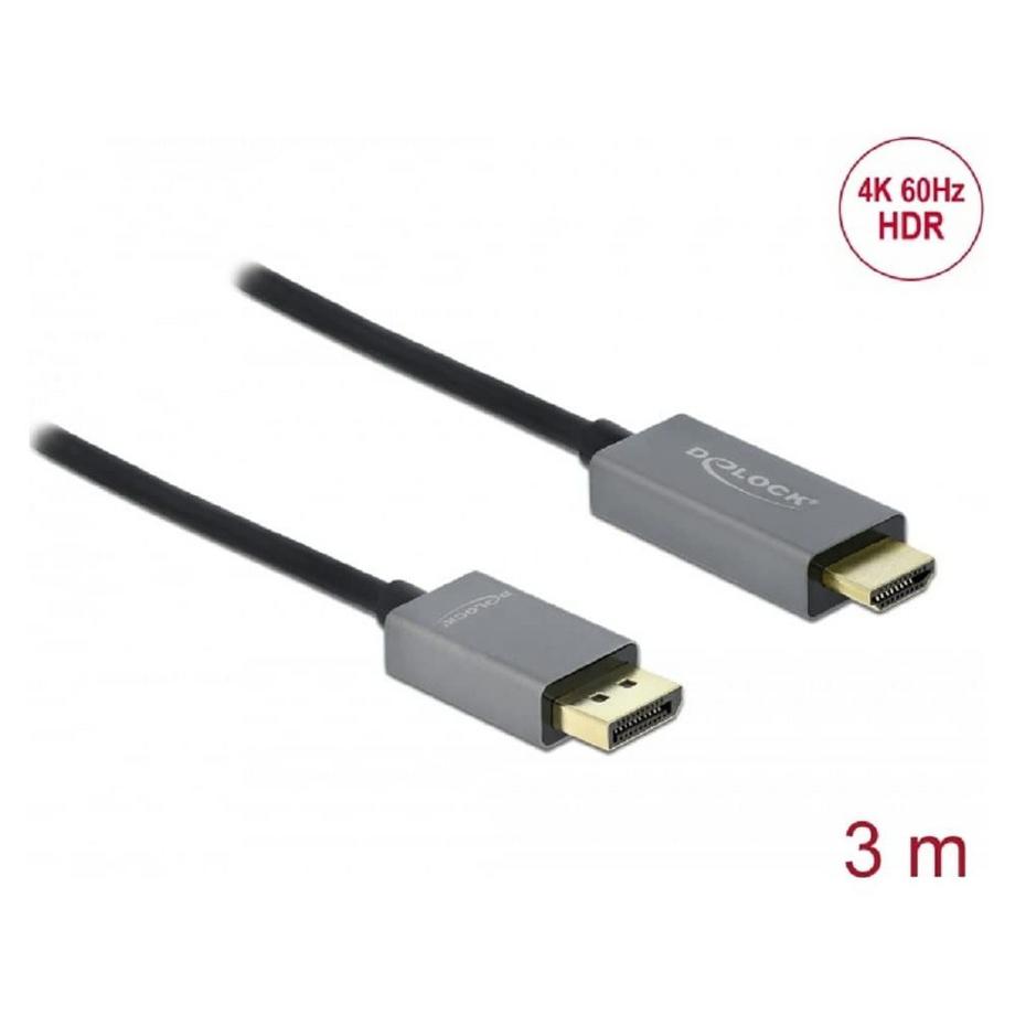 DeLock  Câble  DisplayPort 1.4 - HDMI, 4K 60Hz, HDR 