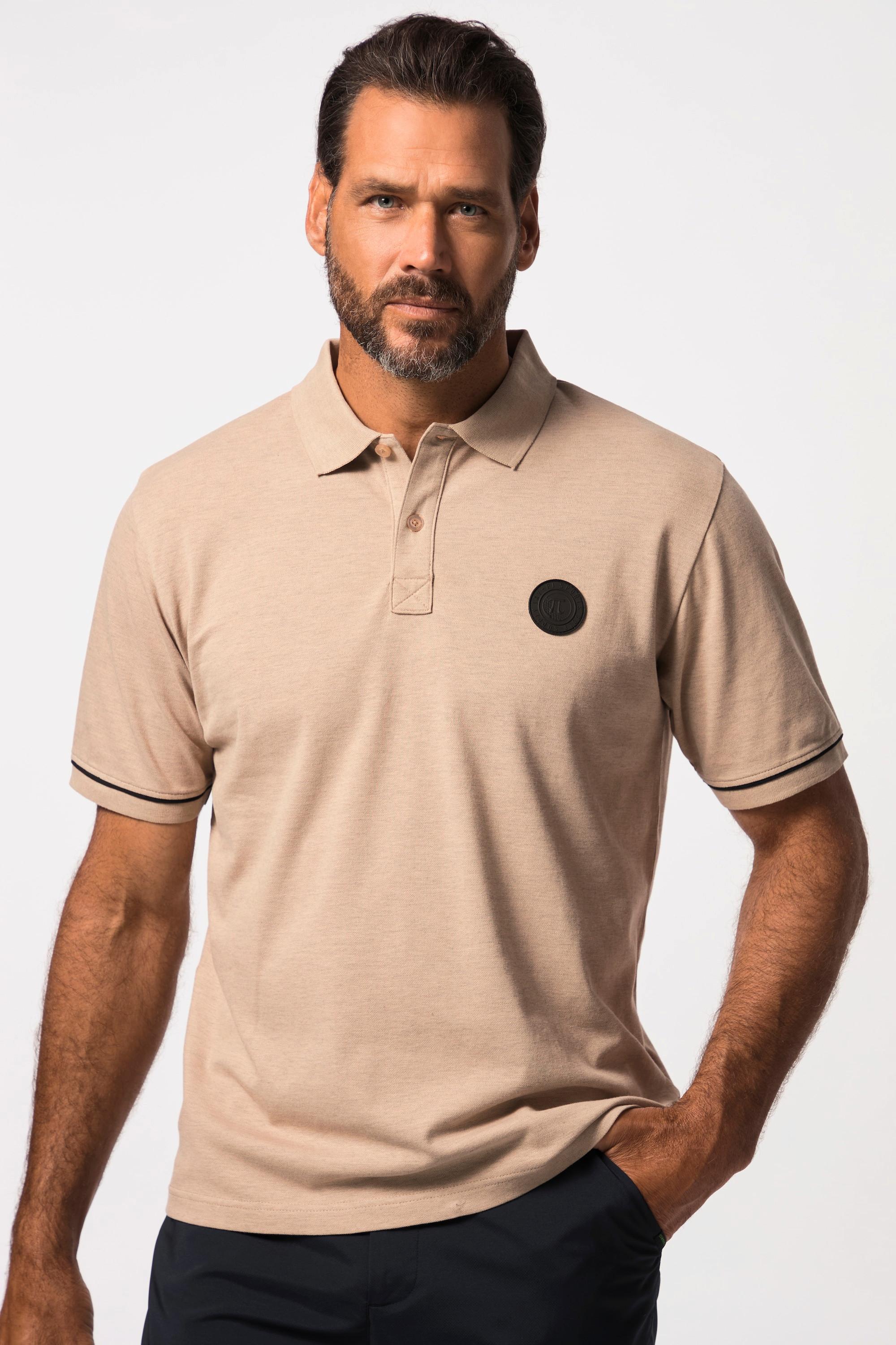 JP1880  Polo FLEXNAMIC® spécial golf. Manches courtes. Maille piquée aspect chiné. 