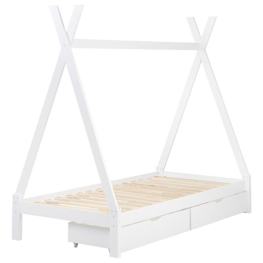 Beliani Kinderbett mit Schubladen aus Kiefernholz  DEVAY  