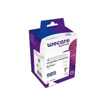 WECARE Multipack rebuilt CMYBK LC-985VALWE z.Brother DCP-J315W 15/3x9ml