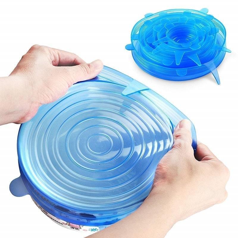 eStore  6 coperchi in silicone blu 