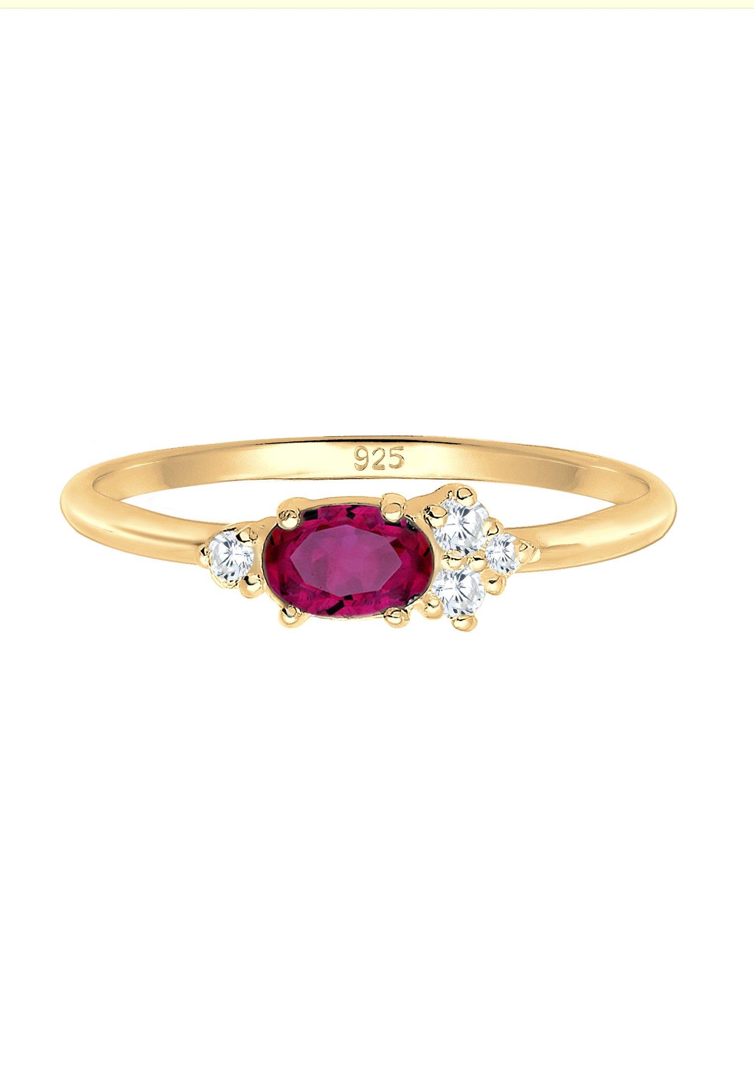 Elli  Ring Vintage Zirkonia Synthetischer Rubin 