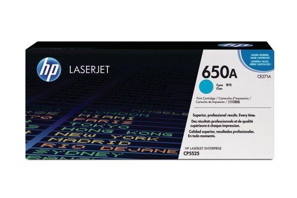 Hewlett-Packard  HP Toner-Modul 650A cyan CE271A Color LJ CP5520 15'000 Seiten 