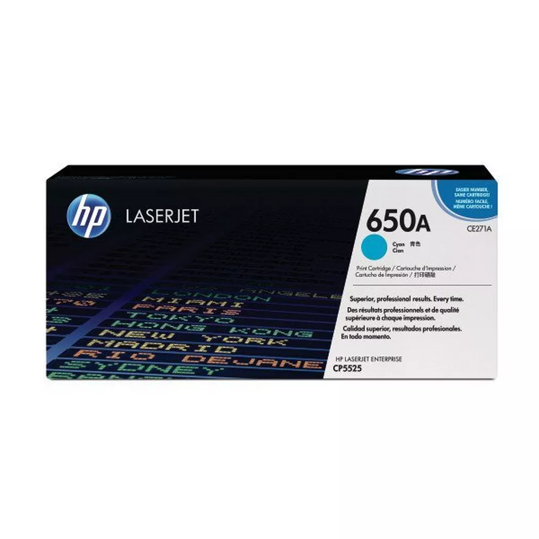 Hewlett-Packard – HP Toner-Modul 650A cyan CE271A Color LJ CP5520 15’000 Seiten, One Size