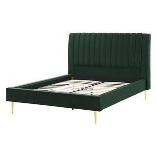 Beliani Bett mit Lattenrost aus Samtstoff Modern MARVILLE  