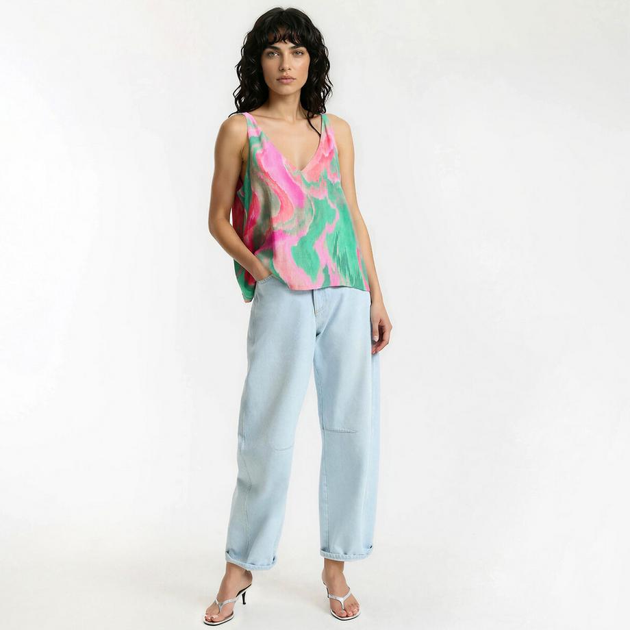 La Redoute Collections Top a Bretelle con Scollo a V Stampato  