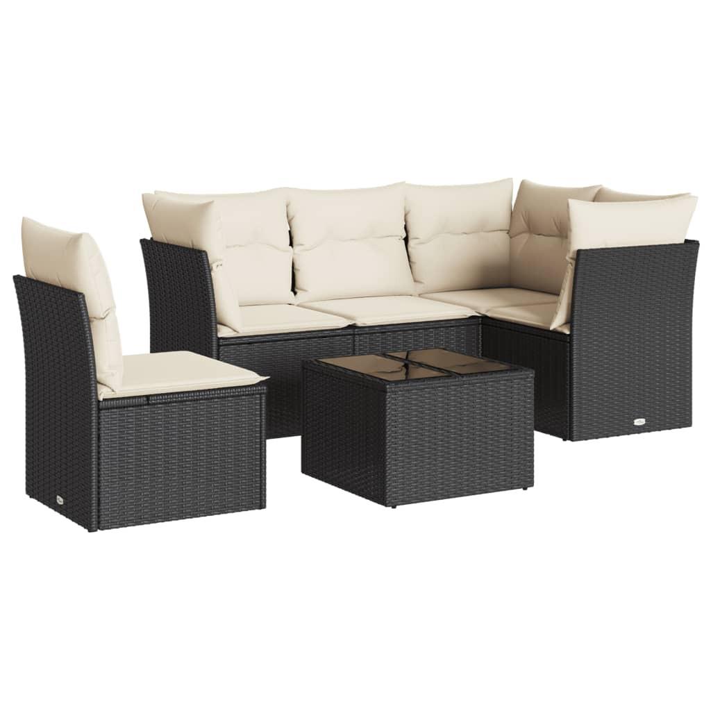 VidaXL set divano da giardino Polirattan  