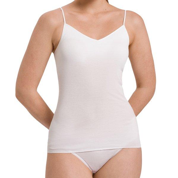 Image of Cotton Seamless - Spaghetti Top Unisex Weiss L