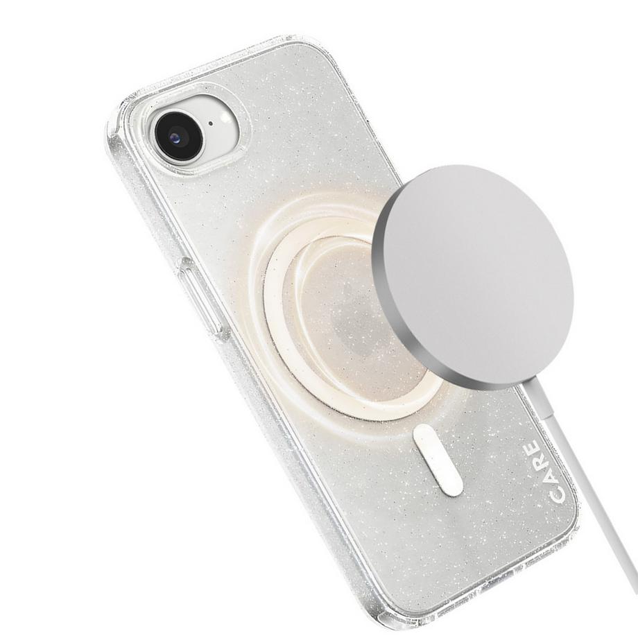 PanzerGlass  Cover MagSafe per iPhone 16e Glitterata Antiurto Star Lit 
