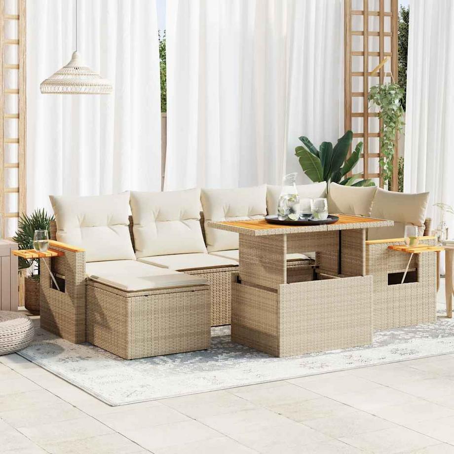 VidaXL set divano da giardino Polirattan  