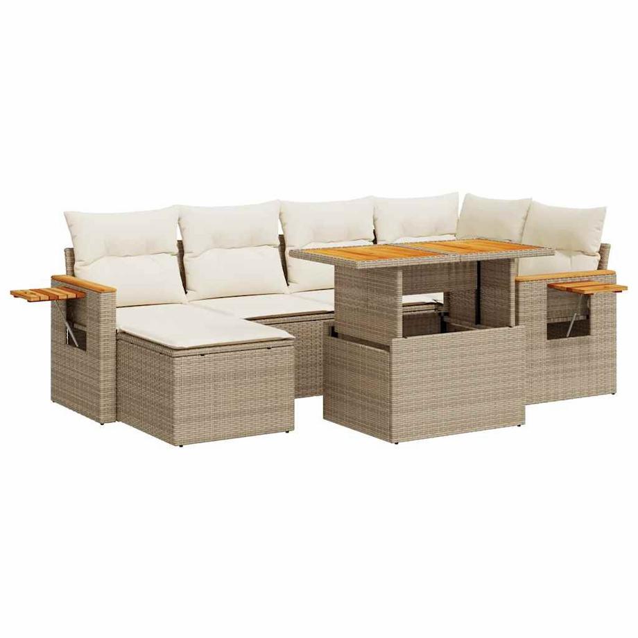set divano da giardino Polirattan