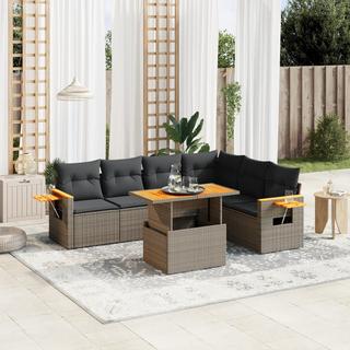 VidaXL set divano da giardino Polirattan  