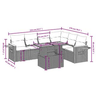 VidaXL Garten sofagarnitur poly-rattan  