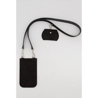 Ulla Popken Ledertasche Krokoprägung abnehmbare Minitaschen  