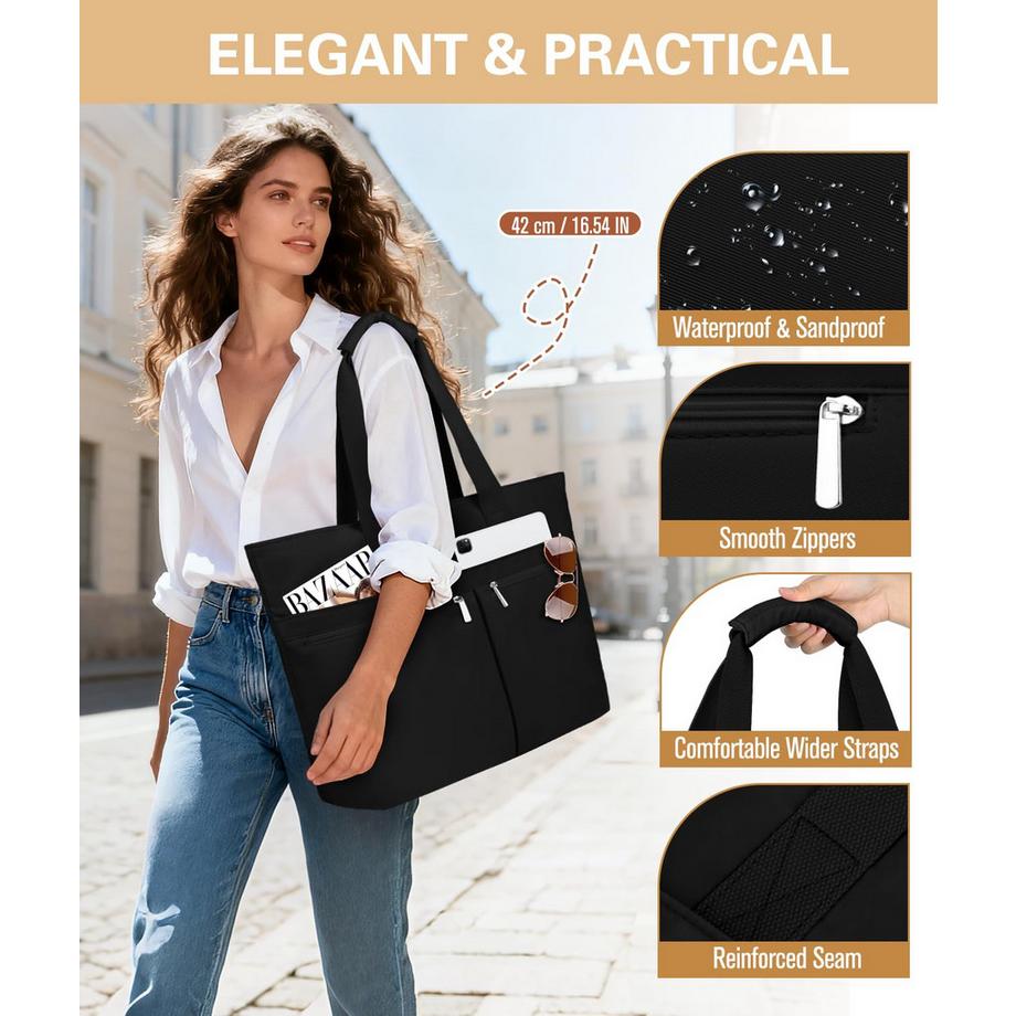 Only-bags.store grosse Strandtasche mit Reissverschluss  