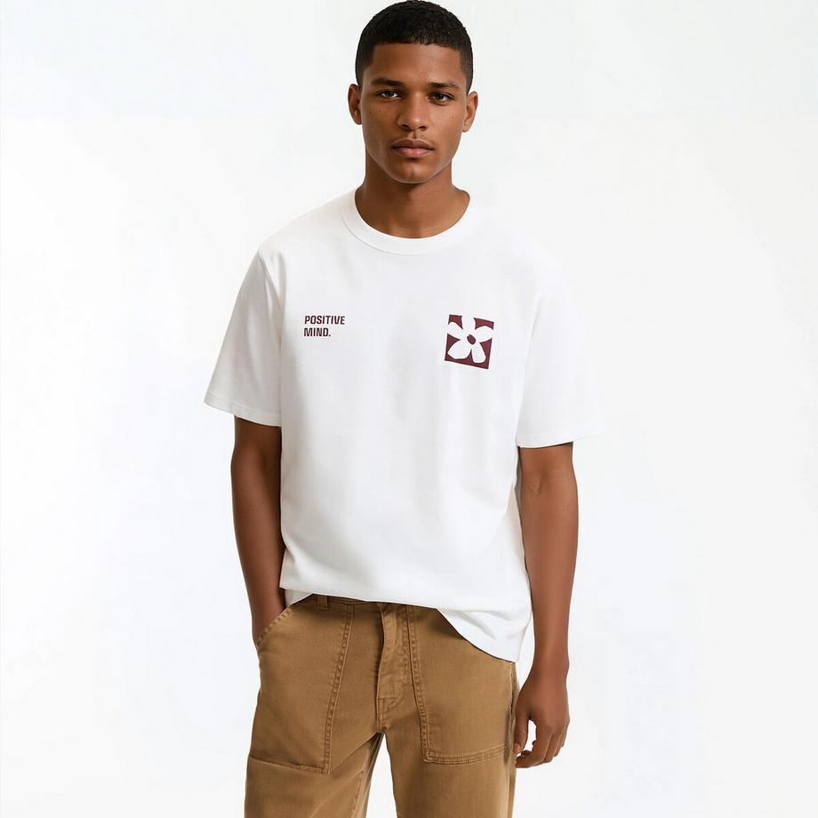 T-shirt fit boxy en coton