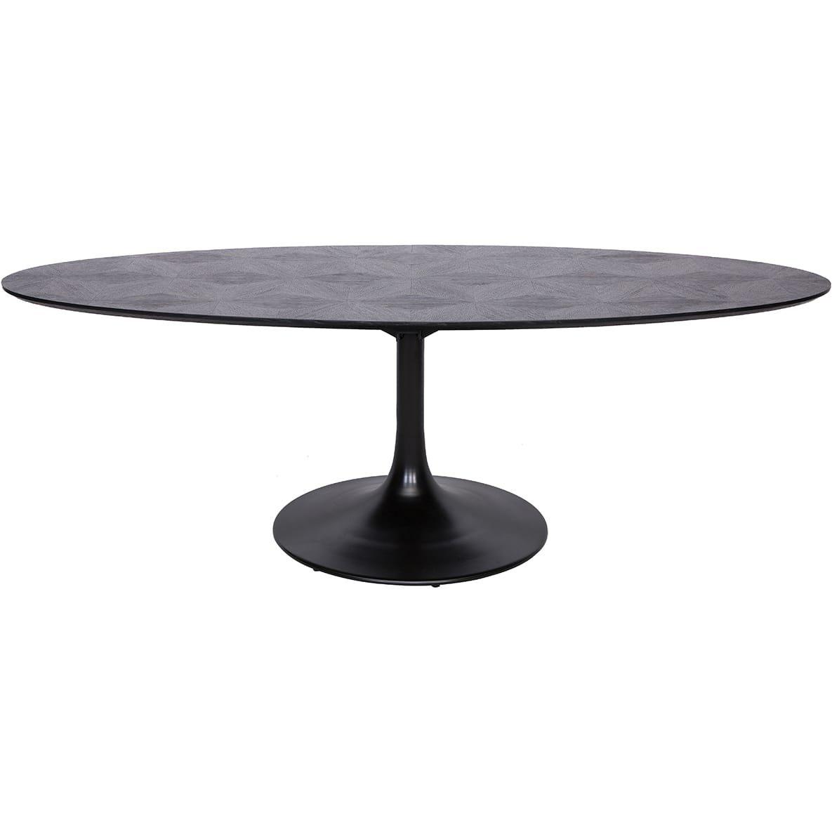 mutoni Table à manger ovale noire Blax 230  