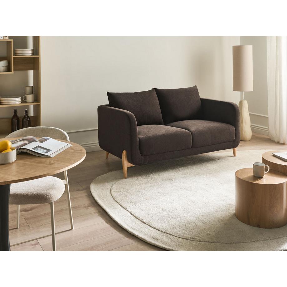 Beliani Canapé 2 places en Tissu chenille Rustique GIMO  