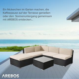 Arebos Polyrattan Gartenmöbel Gartenset Lounge Garnitur Set Sitzgruppe  