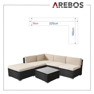 Arebos Polyrattan Gartenmöbel Gartenset Lounge Garnitur Set Sitzgruppe  