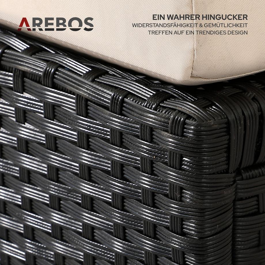 Arebos Polyrattan Gartenmöbel Gartenset Lounge Garnitur Set Sitzgruppe  