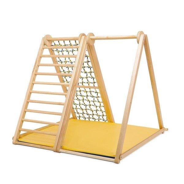 Image of Klettergerüst Für Kinder. Zebra. Klettergerüst, Sicherheitsmatte Montessori® Sport&gym Unisex Gelb Bunt ONE SIZE