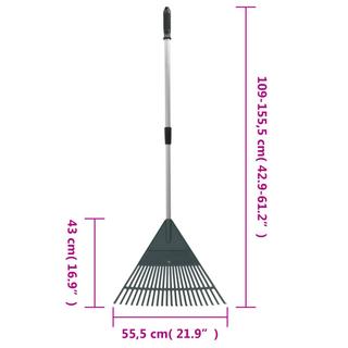 VidaXL  Râteau à feuilles polypropylène 