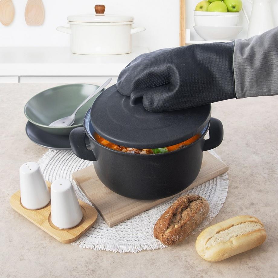 Orion  Gant de cuisine en silicone résistant à la chaleur avec coton 