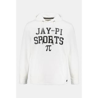 JP1880  Hoodie JAY-PI, capuche, imprimé JAY-PI, jersey flammé 