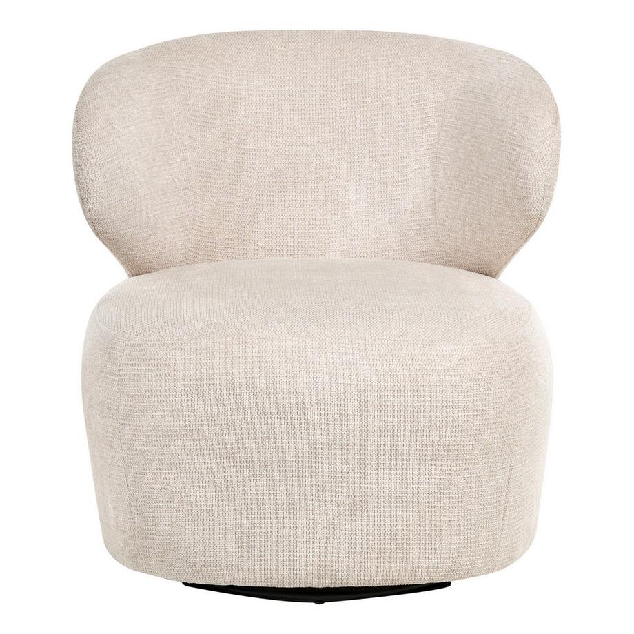 Beliani Fauteuil pivotant en Tissu Minimaliste ALVDAL  