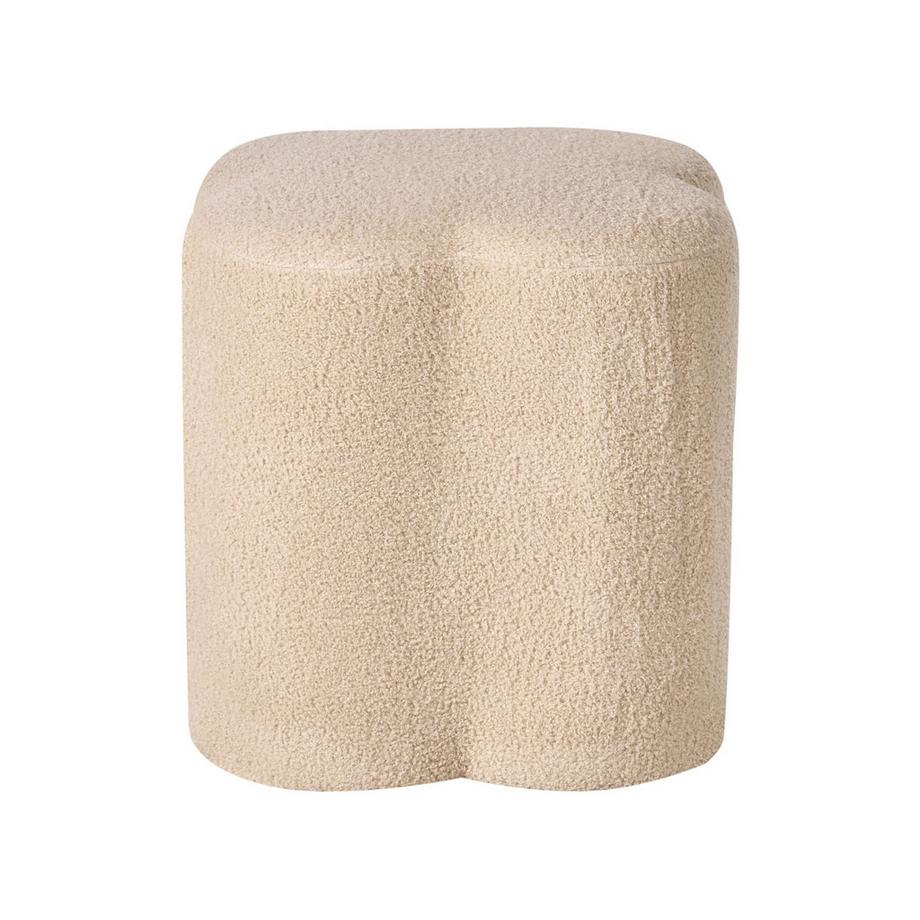 Beliani Pouf en Bouclé Traditionnel MANCOS  