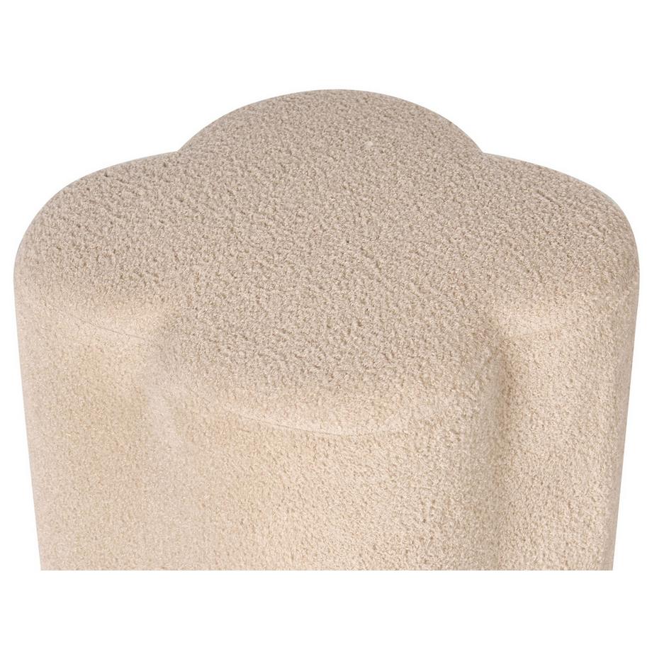 Beliani Pouf en Bouclé Traditionnel MANCOS  