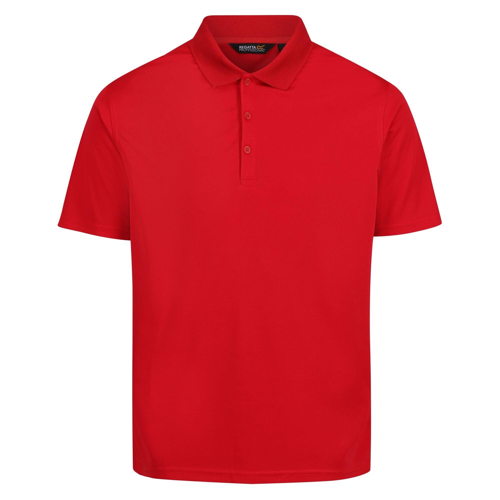 Image of Pro Poloshirt Feuchtigkeitsabweisend Herren Rot Bunt XXL