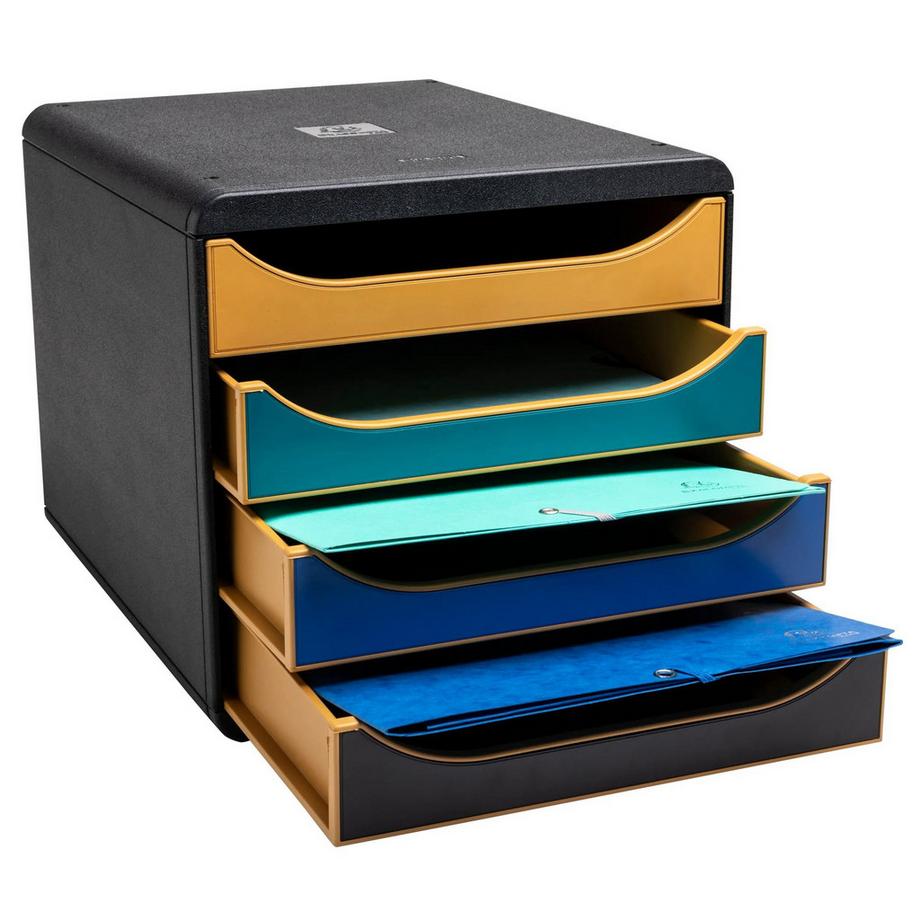 Exacompta Module de classement Big Box 4 tiroirs Neo Deco  