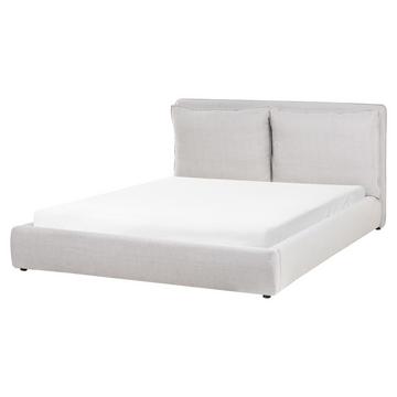 Lit avec sommier en Tissu Scandinave BAJONNA