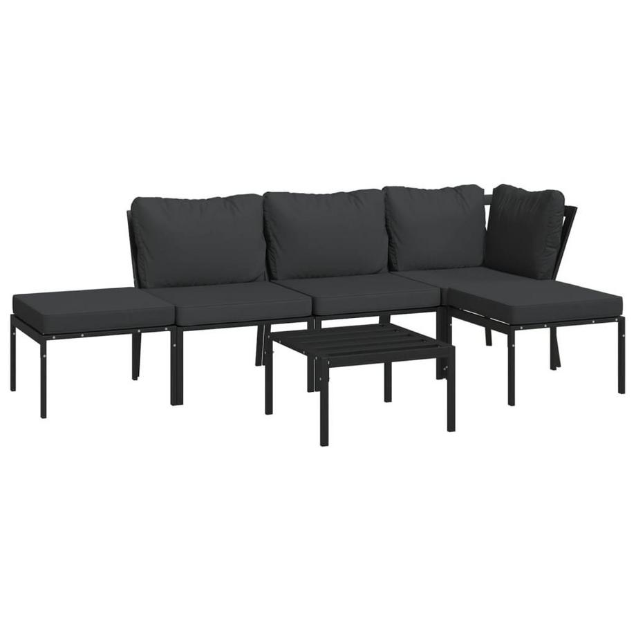 VidaXL set mobili da giardino Acciaio  